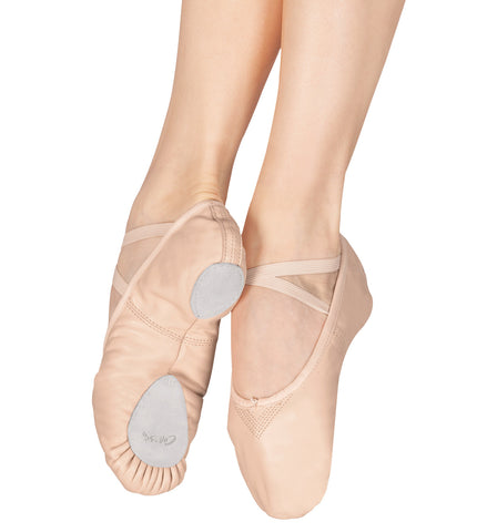 Capezio Adult "Cobra" Leather Split-Sole Ballet Slippers for Women