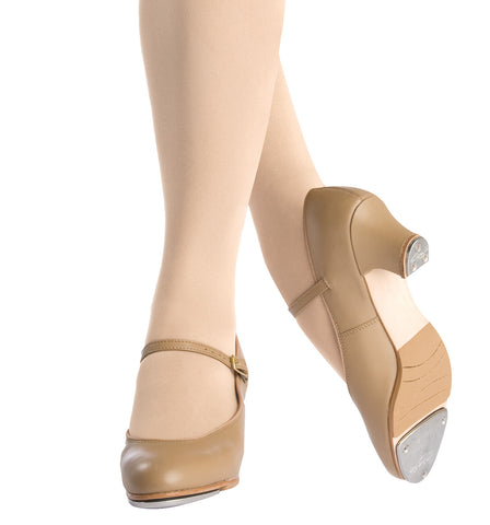 Capezio Adult Leather "Jr. Footlight" 1.5" Heel Tap Shoes for Women