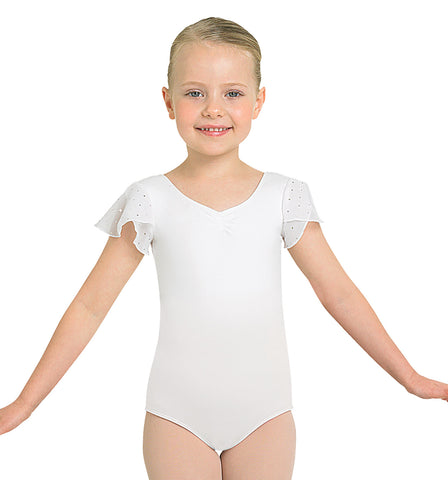 Bloch "Scarlet" Flutter Sleeve Leotard for Girls