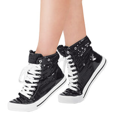 Adult Hi-Top Sequin Fur Sneaker for Women